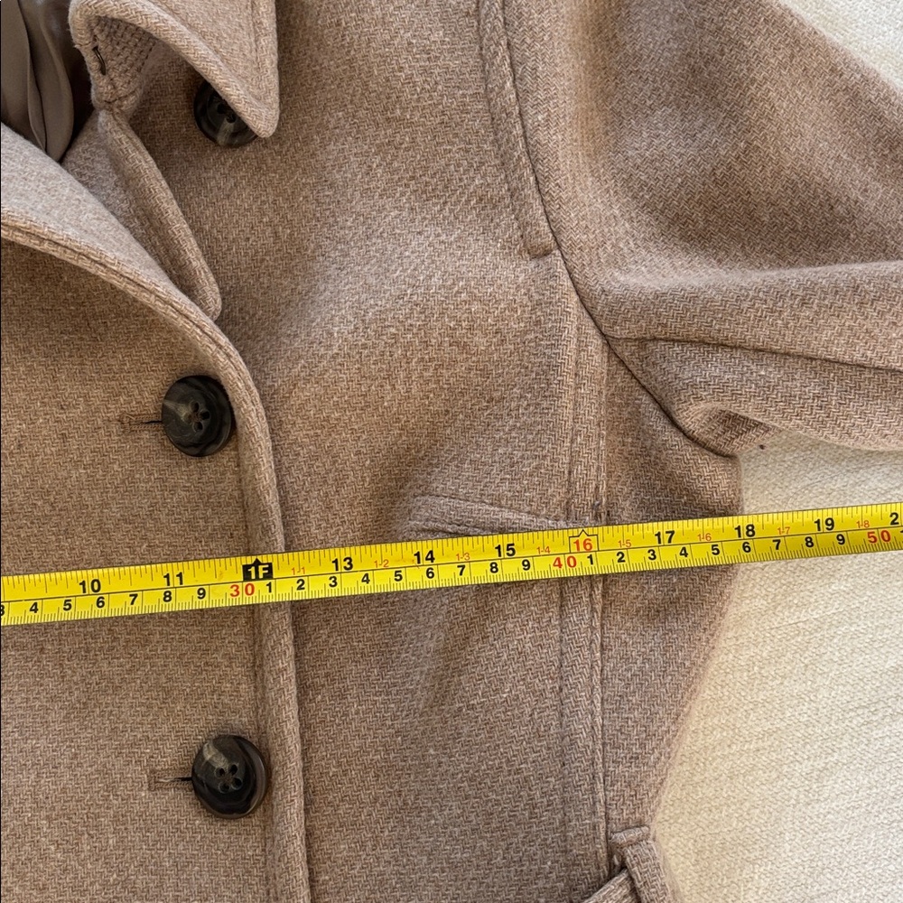 J. Crew Tan Double-Breasted Trench Coat Size 8 - Picture 7 of 7